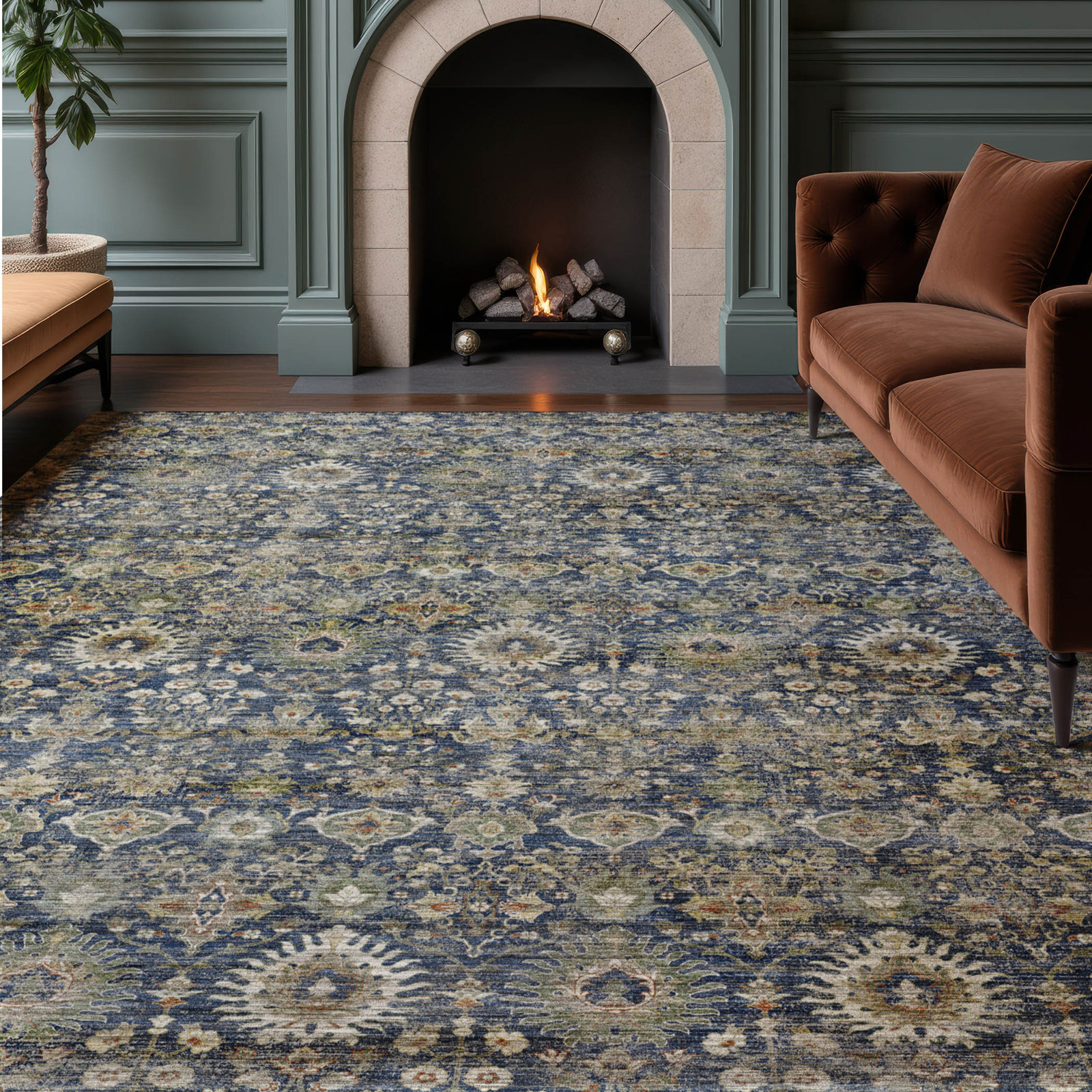 Rug, 3' x 5', Navy