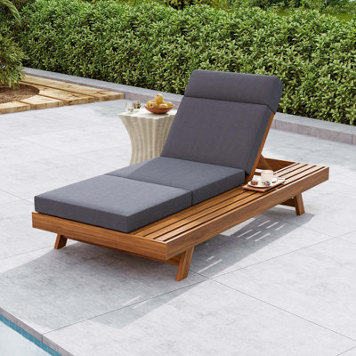 Méridienne de salon avec coussin (4 plis, 4 po d'épaisseur), espace disponible d'un côté
