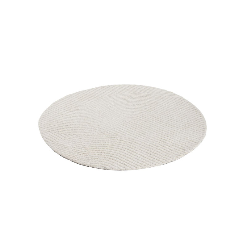 Handgefertigter Teppich Aus Mikrofaser In Creme Hand Tufted Area Rug, Round 200cm