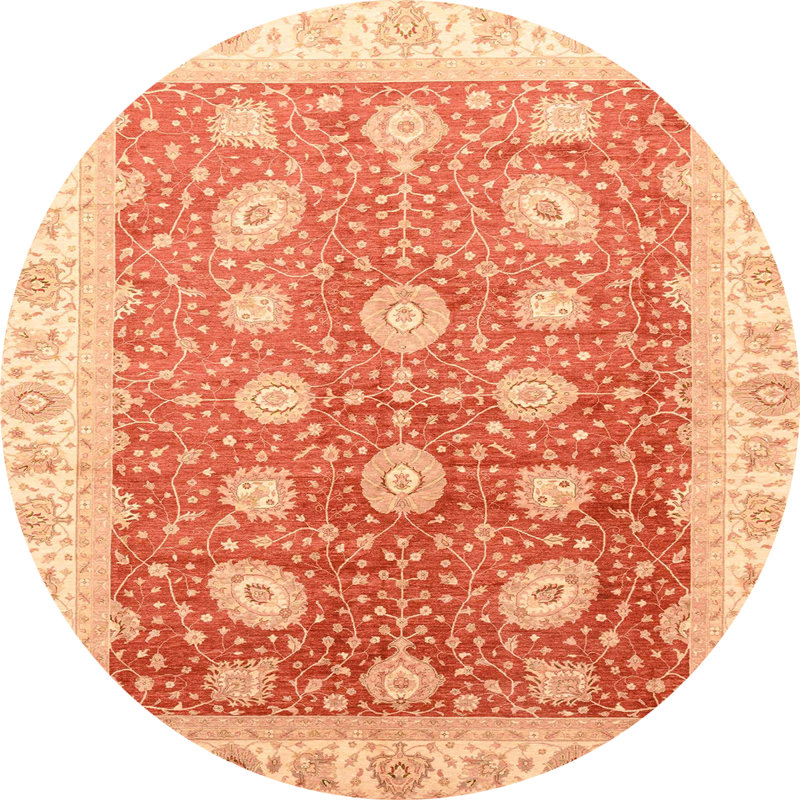 Tapis décoratif multicolore à motif abstrait, Rond 4 pi