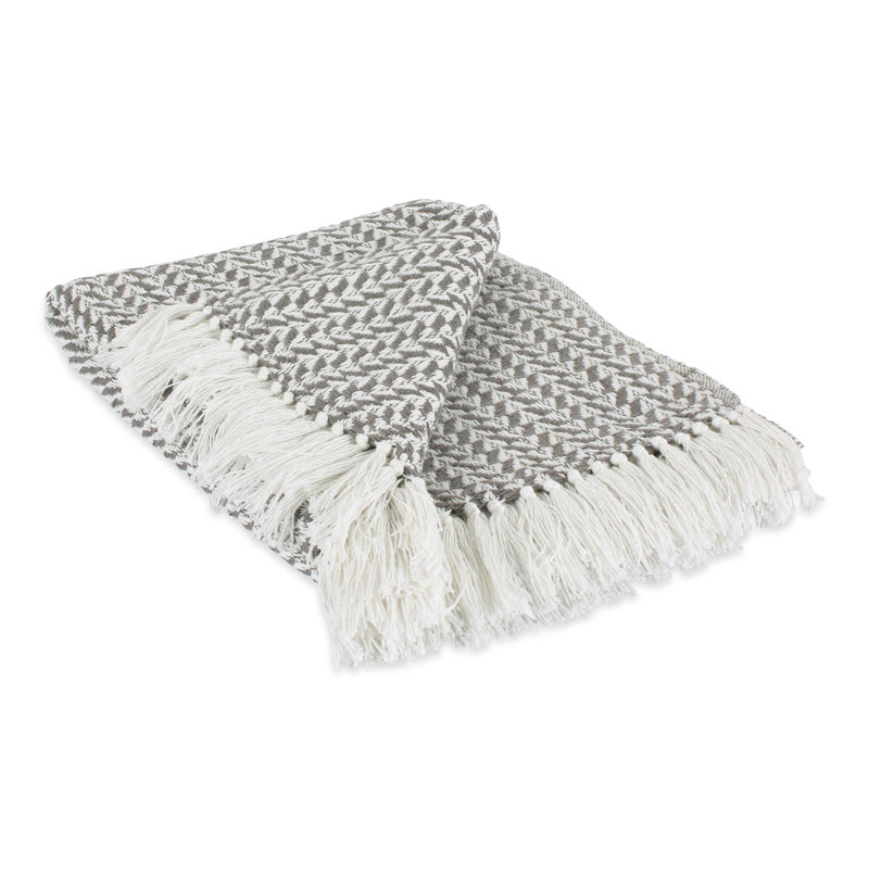 Jeté en coton Arrowhead, Gris