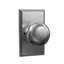 Bravura 906-G1 Macon Privacy Knob on Beveled Rectangular Rose in Satin Nickel