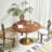 Walnut Round Solid Wood Dining table-1272112198