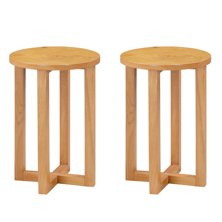 Bittencourt Solid Wood Side Table with Storage