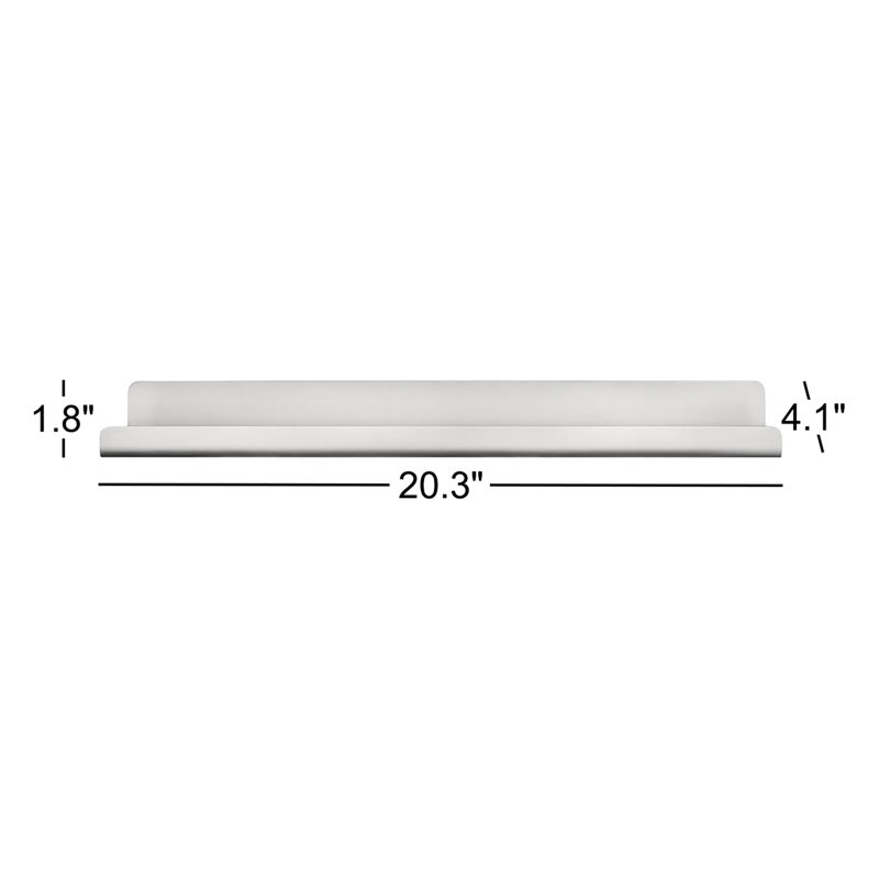 Tablette flottante MODO, H 1,8 po x l 20,3 po x P 4,1 po, Stainless Steel Matt