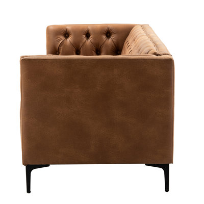 Wales Mid-Century Modern 213cm Sofa with Tufted Back