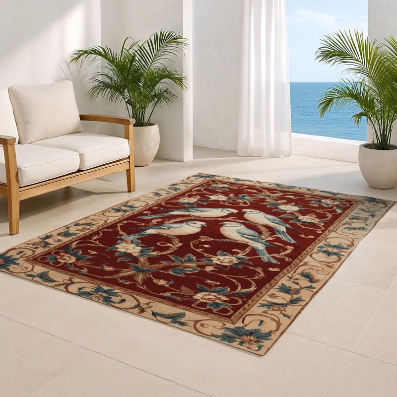 Tapis d'intérieur et d'extérieur brun français, Rectangulaire 8 pi x 10 pi