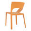 Polypropylène tropical orange simple - chaises latérales pour terrasses extérieures, chaises empilables, sièges de soutien lombaire