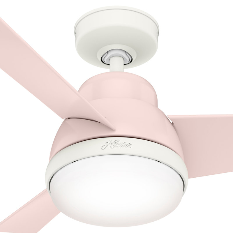 Blush Pink 36" Indoor Ceiling Fan with LED Light and Remote
