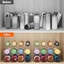 Stackable Water Bottle Organizer For Cabinet, Water Bottle Holder, Kitchen Pantry Organization And Storage, Plastic Fridge Wine Racks, Tumbler Travel Mug Cup Holder, 3Pack, Hold 12 Bottles