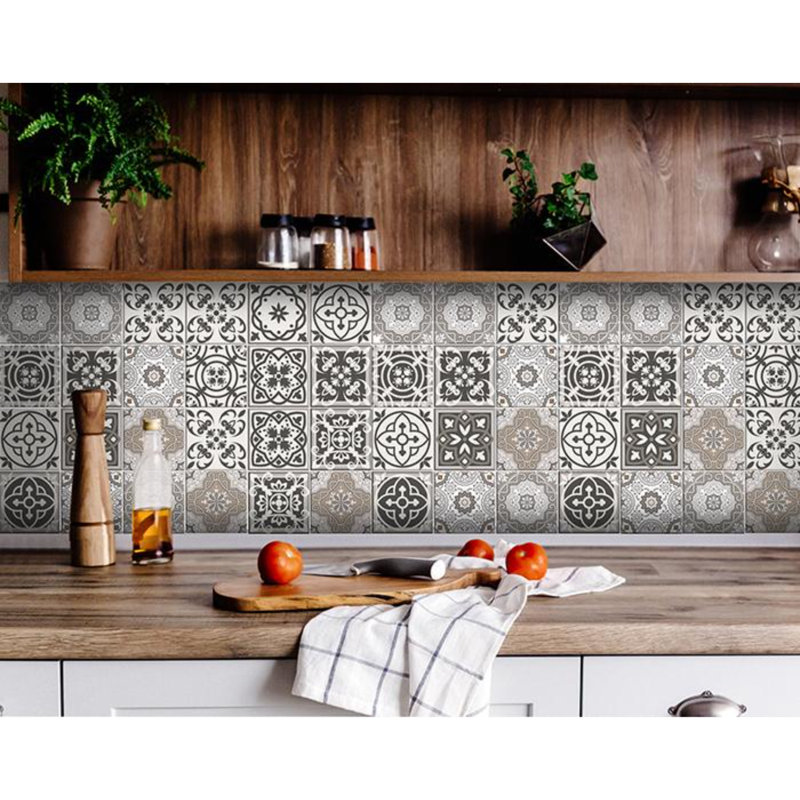 Adhésif décoratif à carreaux décoratifs, 4 po x 4 po