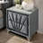 Fully Upholstered Frame 1Pc Nightstand With Crystal-Like Acrylic Knobs