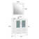 Arroyos 30'' Single Bathroom Vanity with Ceramic Top with Mirror