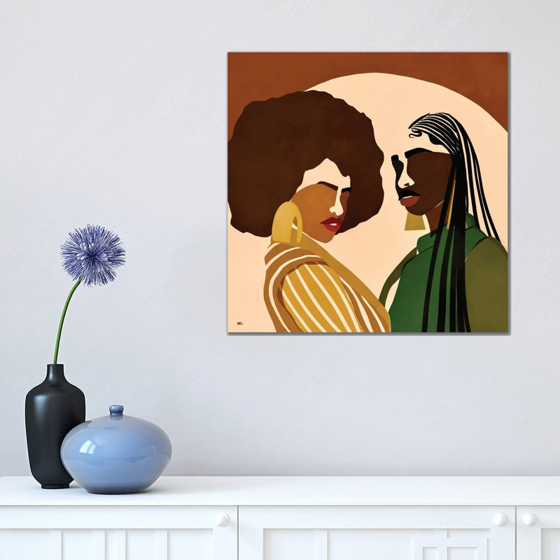 « Fly Sistas » par Bria Nicole-impression d’art graphique, H 37 po x l 37 po x P 1,5 po, Toile tendue, Pas de tapis