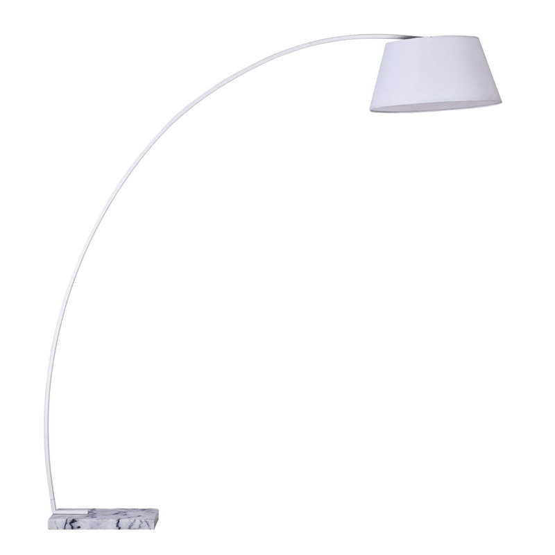 Django 205cm White Arched Floor Lamp