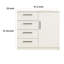 Grande commode Roby, 4 tiroirs avec armoire, 47 po, mélamine-114490589