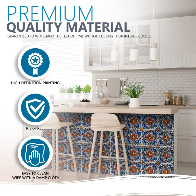 5'' W x 5'' L Vinyl Peel and Stick Mosaic Tile