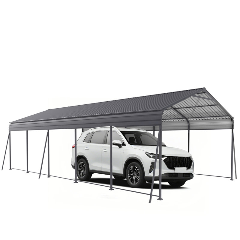 Abri de voiture en acier galvanisé robuste pour une utilisation extérieure polyvalente