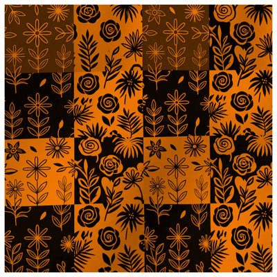 Floral Botanical Pattern Bath Mat