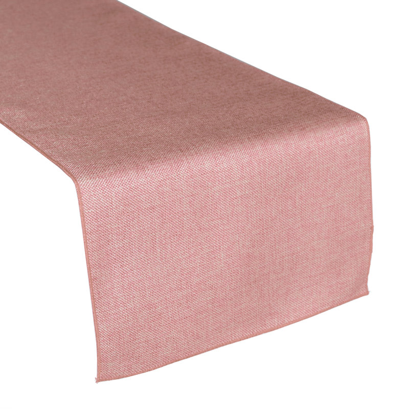 Iona-Lilly Solid Color Table Runner, 90" x 12", Pink
