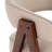 25"W Extra Wide Armchair With Wood Legs, Faux Leather Upholstered Accent Chair With Wingback, Mid-Century Modern Barrel Chair With Curved Arms, Thick Cushion For Living Room Bedroom Cafe, Khaki-1981367660