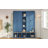 62.9"W Farmhouse 4-In-1 Hall Tree With 6 Hanging Hooks, Mudroom Wood Grain Bench With Open Compartments, Entryway Shoe Cabinet With Seating Bench For Living Room, Hallway-1074152173