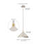 Luminaire suspendu 1 lumière grège mat avec détails en laiton-1684821812-1684821813