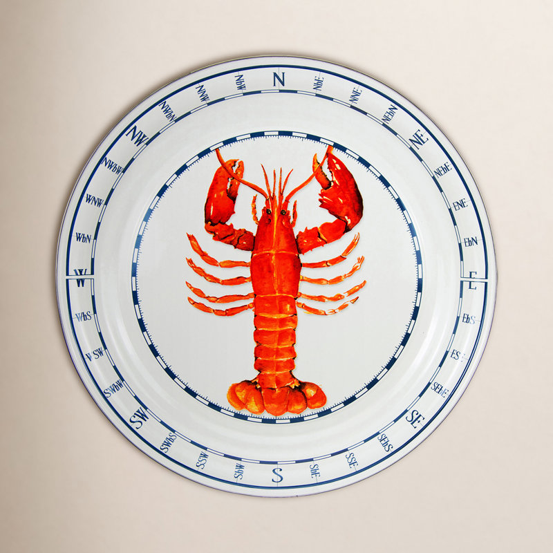 Golden Rabbit Enamelware Lobster 20" Large Tray