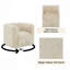 Fauteuil beige sable / pivotant avec pivot
