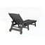 Chaise longue d'extérieur surdimensionnée avec 5 positions, PEHD, roues et porte-gobelet pour patio, détente au bord de la piscine-1441923395