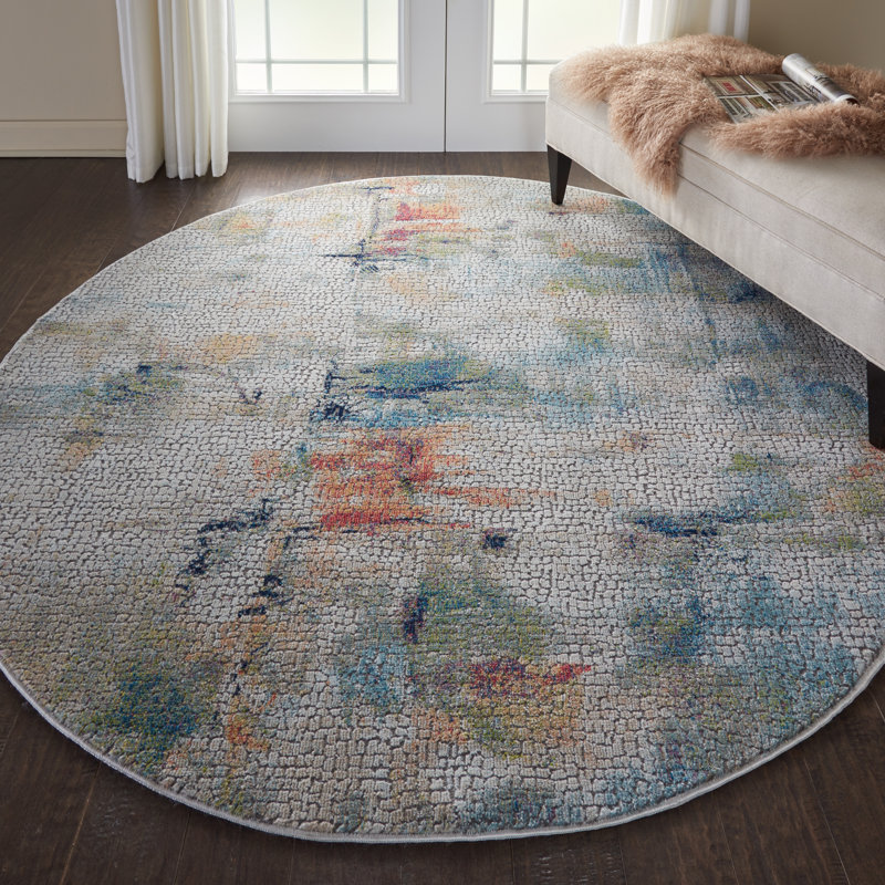 Hitton Abstract Area Rug, Round 183 x 183cm
