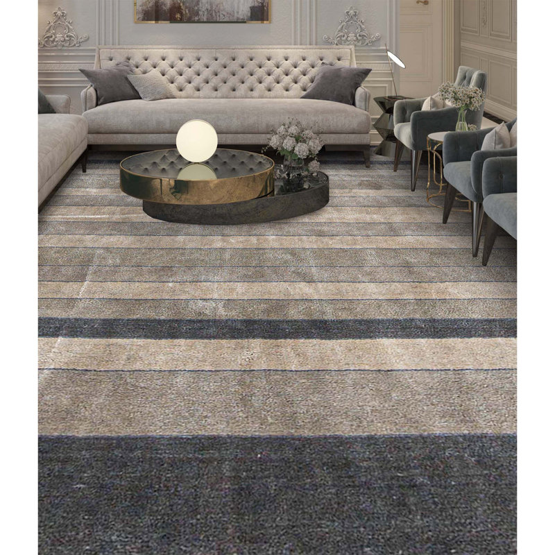 Hand-Knotted High-Quality Brown Area Rug
