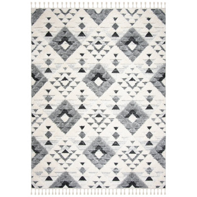 ImraanMoroccan Tassel Shag Performance Geometric Rug