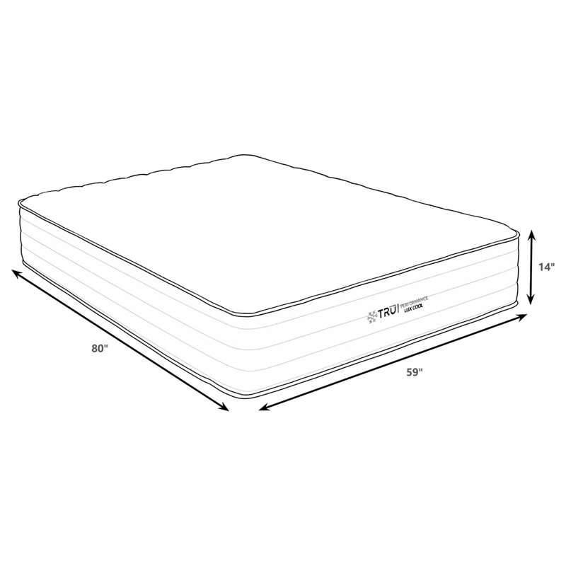 Grand matelas hybride noir en mousse à mémoire de forme, Queen