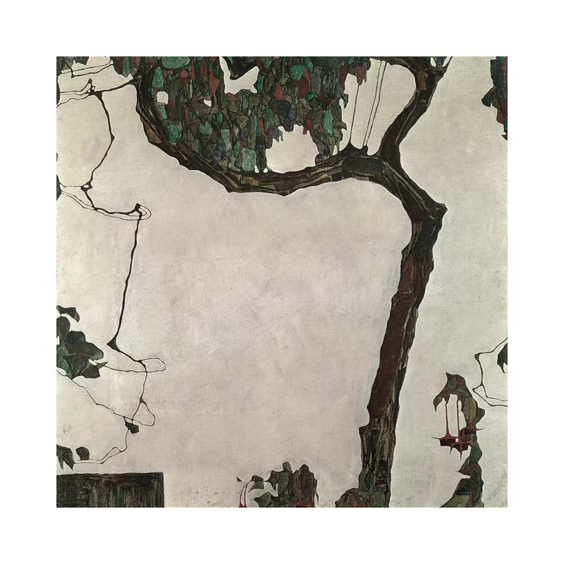 Autumn Tree, 1909 by Egon Schiele - 1 Piece Wrapped Canvas Painting, 30.48 cm H x 30.48 cm W