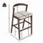 Tabouret de bar d'intérieur en bois d'hévéa Balmain, ensemble de 2
