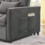 Canapé-lit, canapé convertible, fauteuil inclinable, lit, 3-en-1, dossier réglable à 3 positions, canapé modulaire à 2 places, 2 poches latérales, 2 coussins pour le salon, appartement, etc., velours beige de 54 po de largeur.-615509405