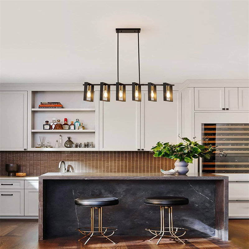 Hope 6 - Light Black Kitchen Island Pendant