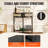 Half-moon Console Table 2 Storage Drawers Rattan Sliding