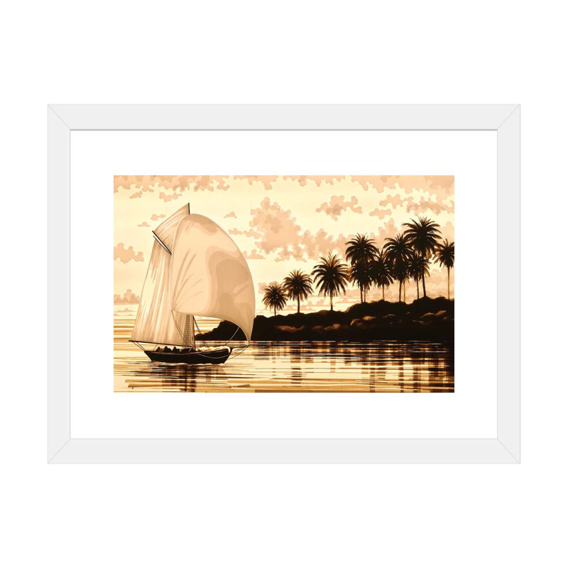 «Sail», reproduction sur toile à cadre flottant, H 16 po x l 24 po x P 1 po, Papier beaux-arts encadré blanc