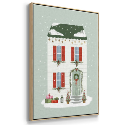 Festive Front Door IV - reproduction sur toile à cadre flottant