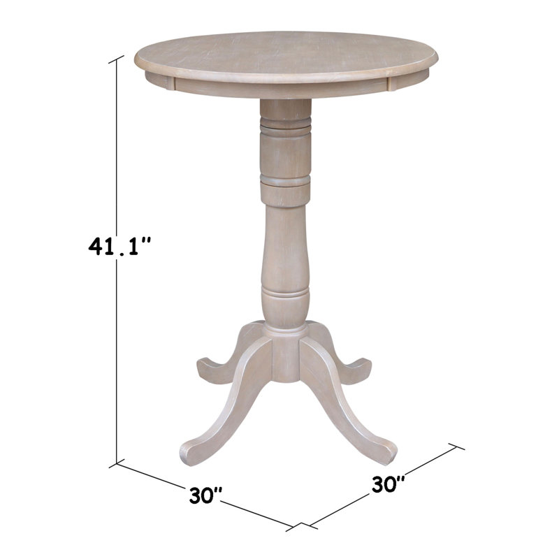 Mosteller Solid Wood Dining Table, Washed Gray Taupe, 42" H x 30" W x 30" D