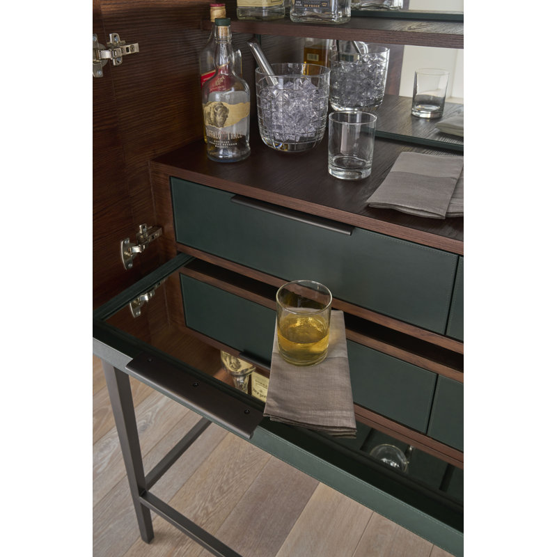 Grand Tour Furniture Solid Wood Bar Cabinet, Evergreen