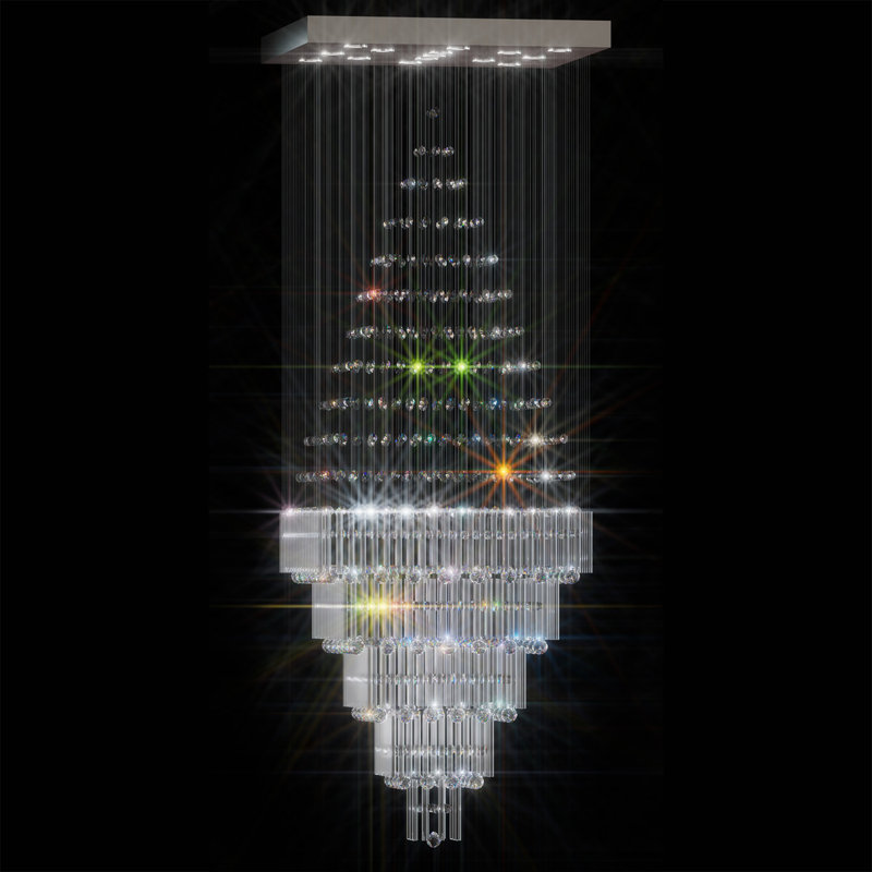 Grand lustre carré en cristal Kaillan