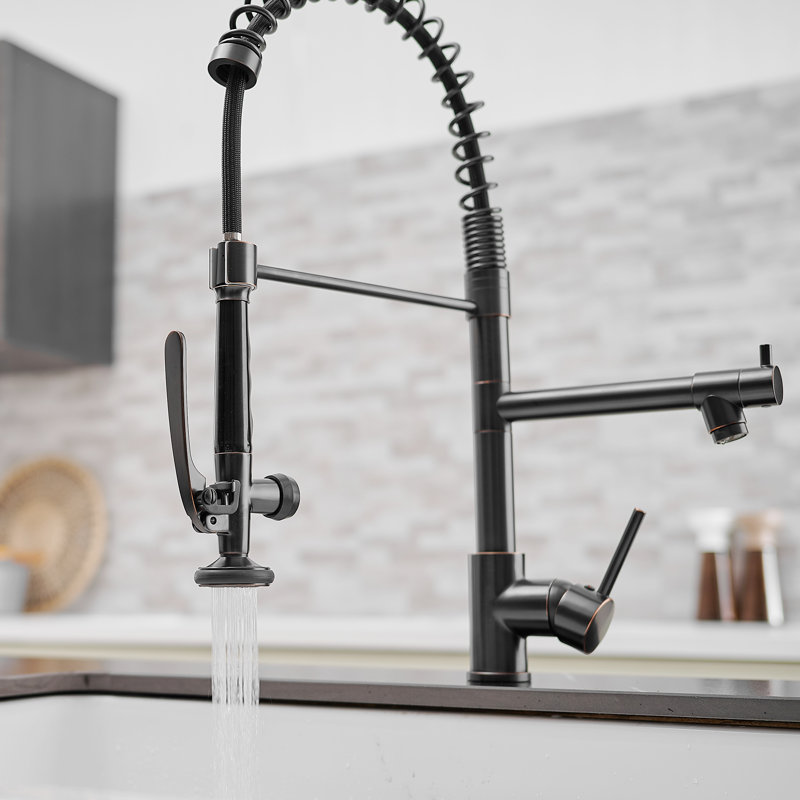 GAWEZA Pull Down Kitchen Faucet, Black Bronze