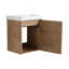 Meuble-lavabo mural 18 po avec lavabo en céramique et porte d'armoire à fermeture en douceur, pour petite salle de bain