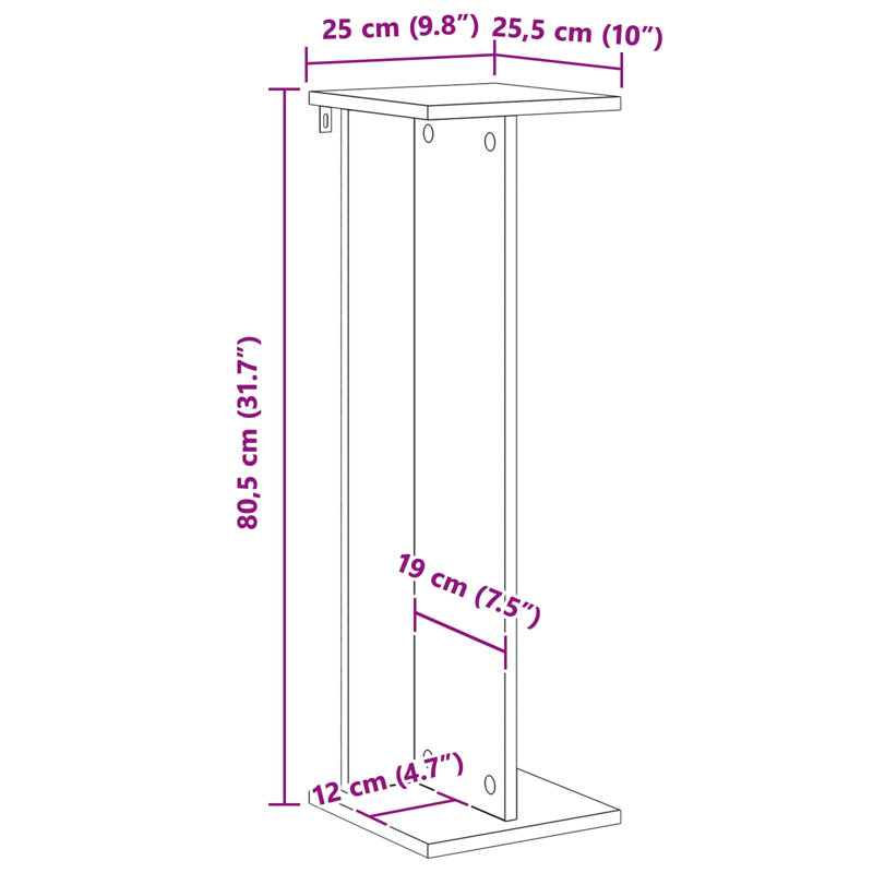 Plant Stand - Set of 2, Grey Sonoma, 80.5cm H x 25.5cm W x 25cm D