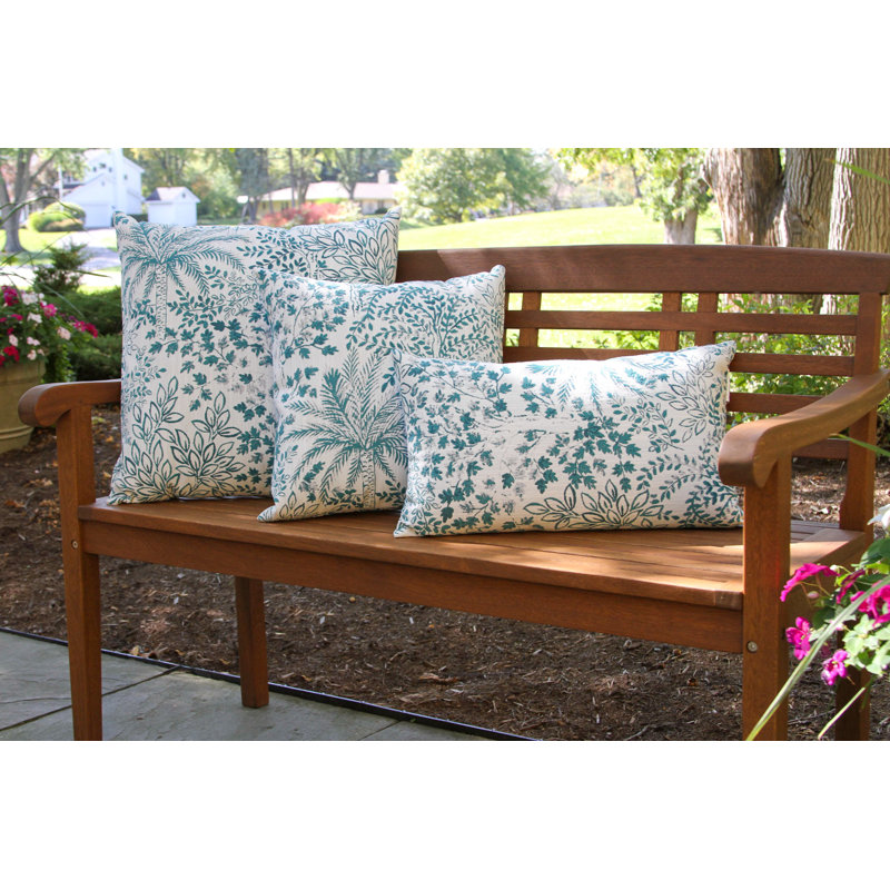 Liza Pillow Cover & Insert Rectangle in Blue/Green/Teal/White