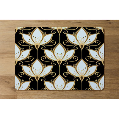 Obrien Polyester, Wood Damask Rectangle Placemat