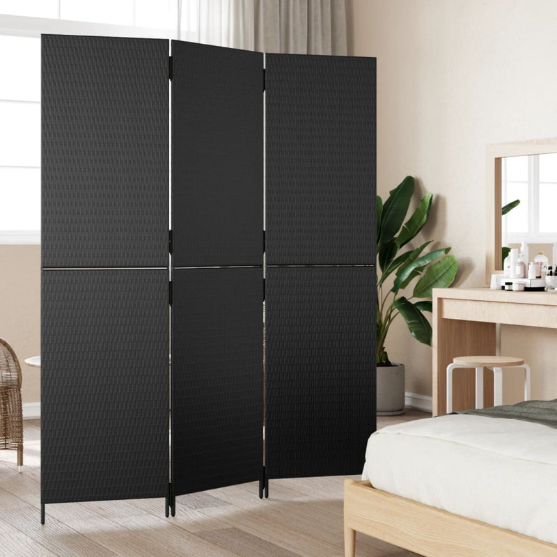 Paravent 6 panneaux Arlmont & Co., 3, 57,9 po x 78,7 po, Noir